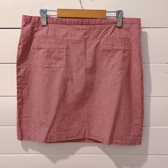 ❤️TOMMY HILFIGER Red & White Mini Skirt - Size 16 - Picture 1 of 9